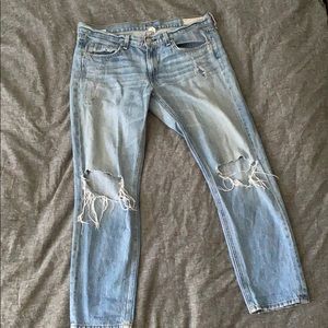 Rag & Bone distressed blue denim